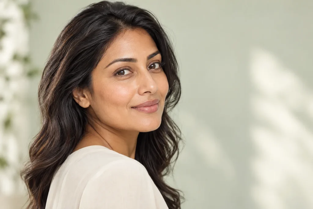 Illustrative portrait highlighting natural skin texture